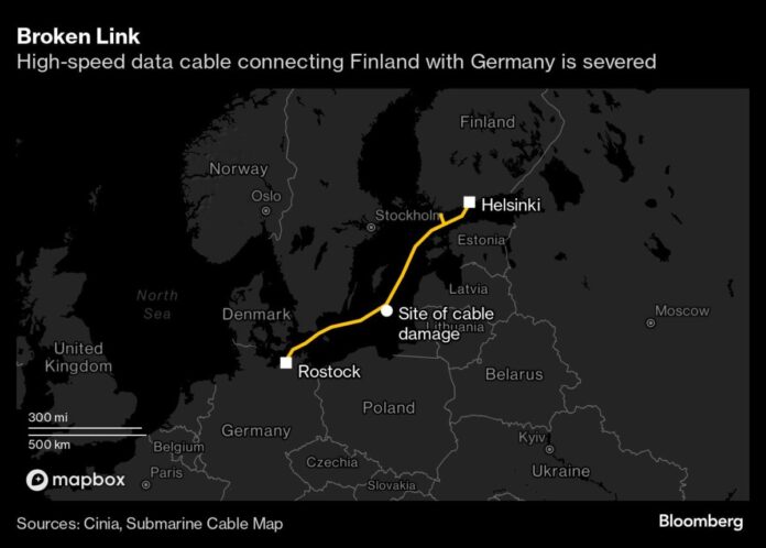 Finland Says Subsea Germany Link Serving Data Centers Is Cut